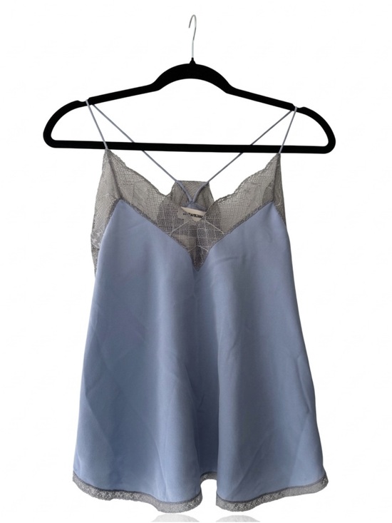 Zadig & Voltaire Tops - ZADIG & VOLTAIRE 100%Silk Lace Trim Cami Slip Top - Light Blue